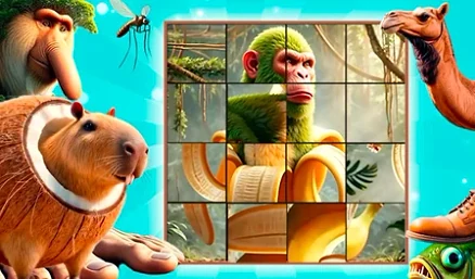 Italian Animals: Puzzles! - Play free online Puzzle game