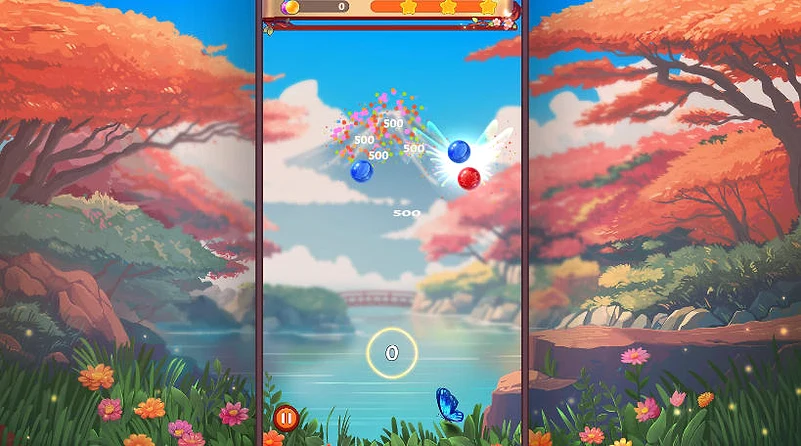 Bubble Shooter Butterfly Level Complete - Game screenshot