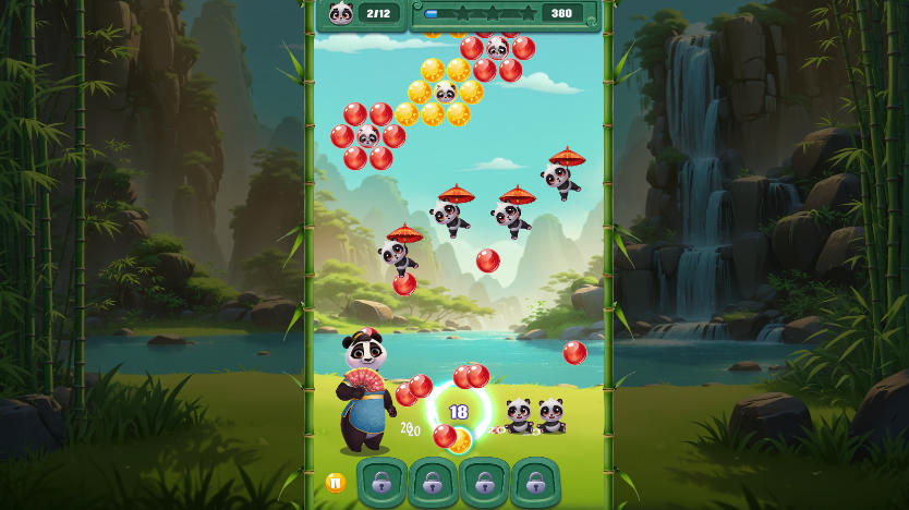 Bubble Shooter Panda Blast Level Clear - Game screenshot