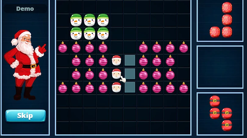 Christmas Block Challenge Festive Theme Christmas Block Challenge Festive Theme - Game screenshot