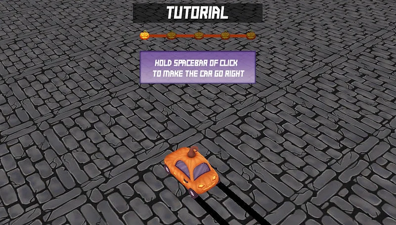 Drift Road Halloween Ghost Obstacles - Game screenshot