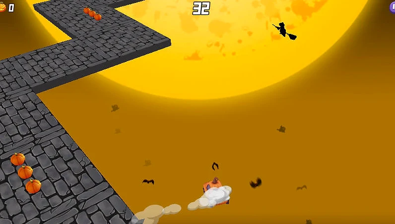 Drift Road Halloween Pumpkin Collection - Game screenshot