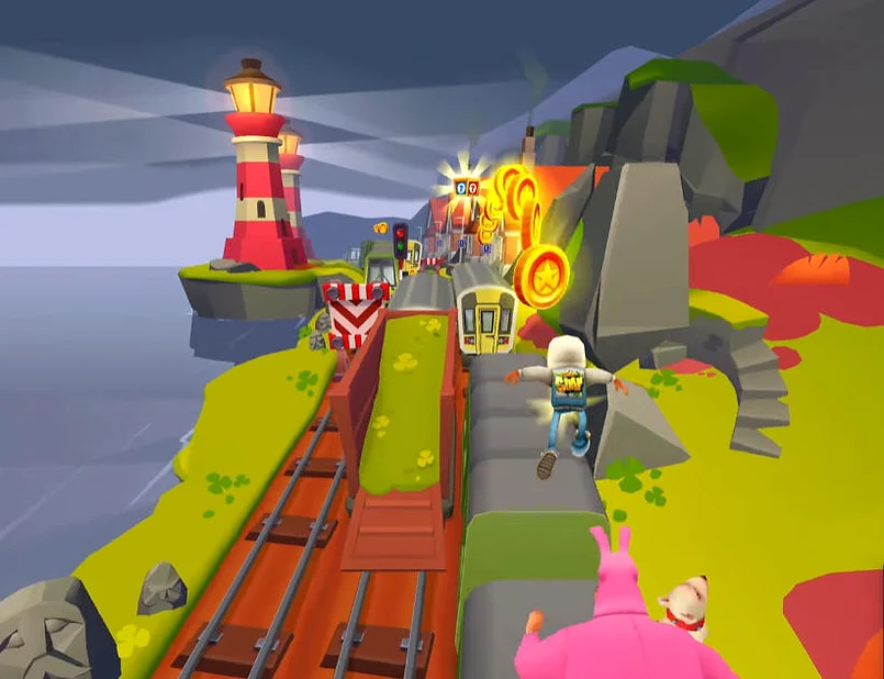 Subway Surfers Ireland Green Landscape Subway Surfers Ireland Green Landscape - Game screenshot