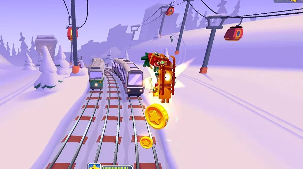 Subway Surfers Winter Snowy Wonderland Subway Surfers Winter Snowy Wonderland - Game screenshot