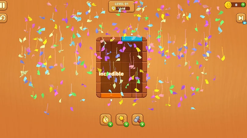 Wood Color Block Colorful Pieces - Game screenshot