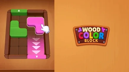 Wood Color Block Gameplay - Game screenshot